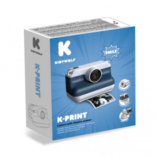 Aparat cyfrowy z drukarką Kidywolf - Blue