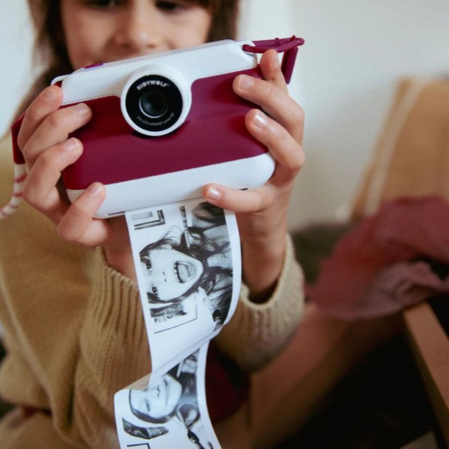 Aparat cyfrowy z drukarką Kidywolf - Red