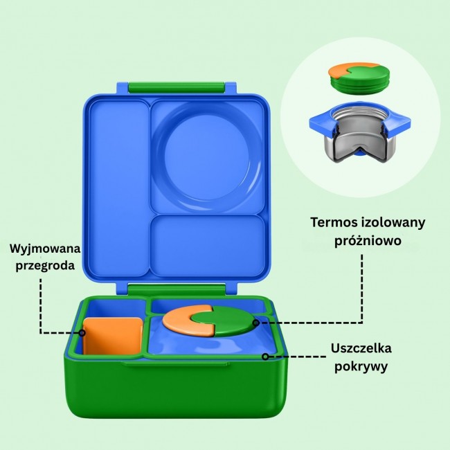Lunchbox z termosem OmieBox OMIE - Monster Blue