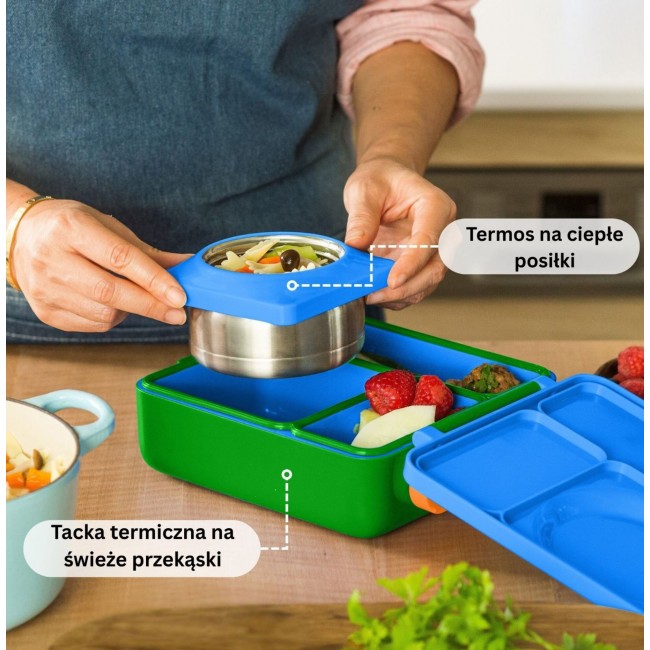 Lunchbox z termosem OmieBox OMIE - Monster Blue