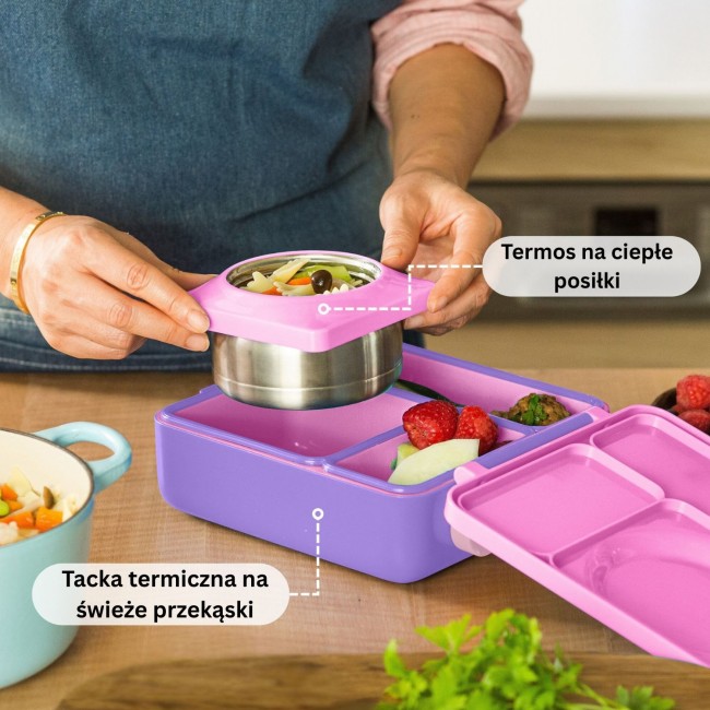 Lunchbox z termosem OmieBox OMIE - Unicorn Pink