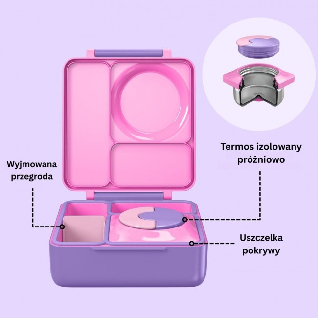 Lunchbox z termosem OmieBox OMIE - Unicorn Pink