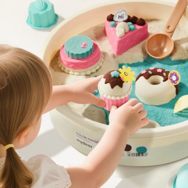 Piasek kinetyczny z wosku pszczelego mideer - zestaw słodkości