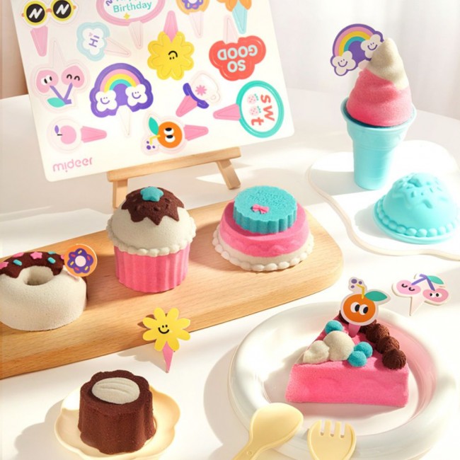 Piasek kinetyczny z wosku pszczelego mideer - zestaw słodkości