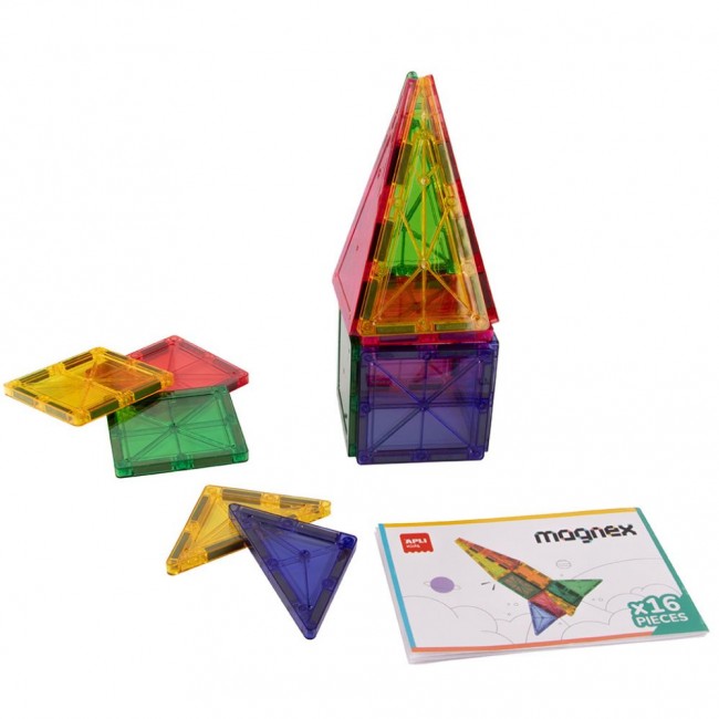 Klocki magnetyczne Magnex Apli Kids 16 el.