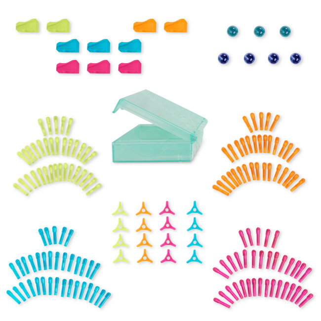 Podświetlany tor kulkowy i świetlna tablica artystyczna 2w1 B. Toys - Light-Up Marble Drop 180 el.