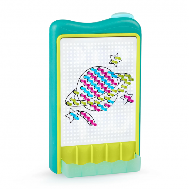 Podświetlany tor kulkowy i świetlna tablica artystyczna 2w1 B. Toys - Light-Up Marble Drop 180 el.