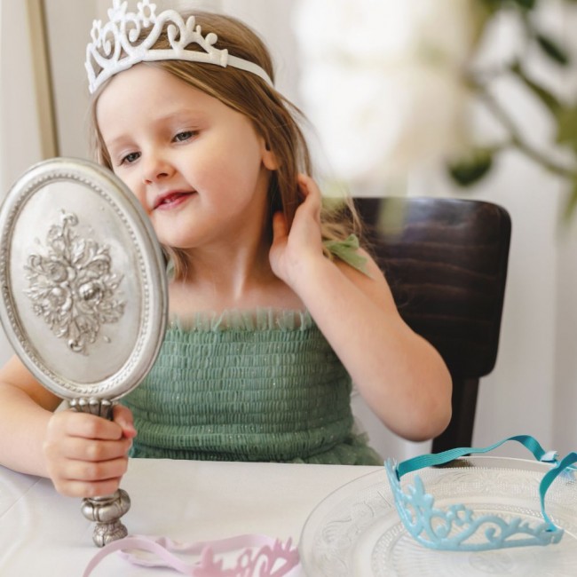 Opaska na gumce Party Deco - Korona Księżniczki 3 szt.