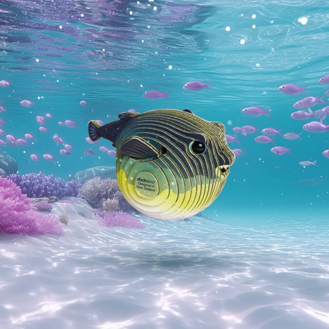 Eko Układanka 3D Eugy - Rozdymka - kołysząca się ryba