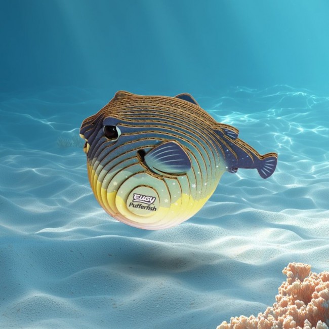 Eko Układanka 3D Eugy - Rozdymka - kołysząca się ryba