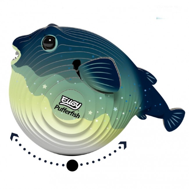 Eko Układanka 3D Eugy - Rozdymka - kołysząca się ryba