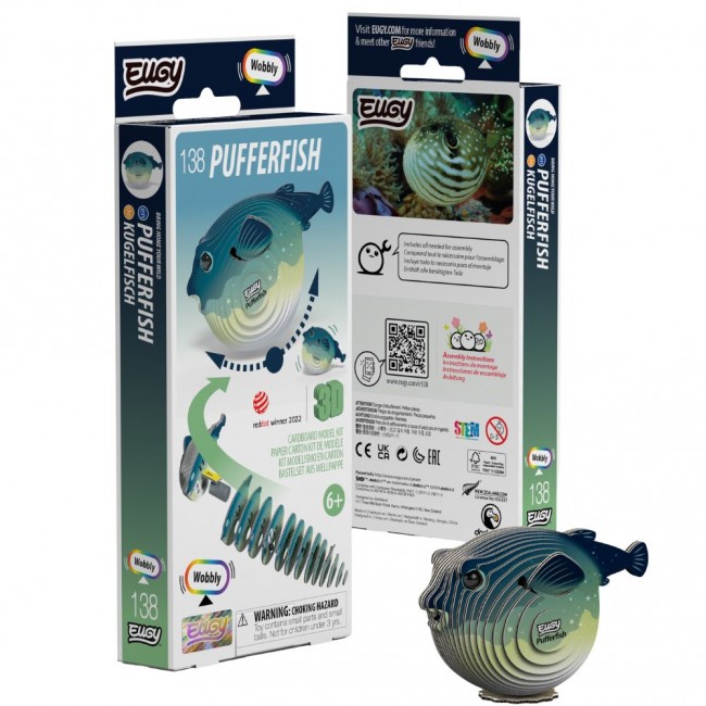 Eko Układanka 3D Eugy - Rozdymka - kołysząca się ryba