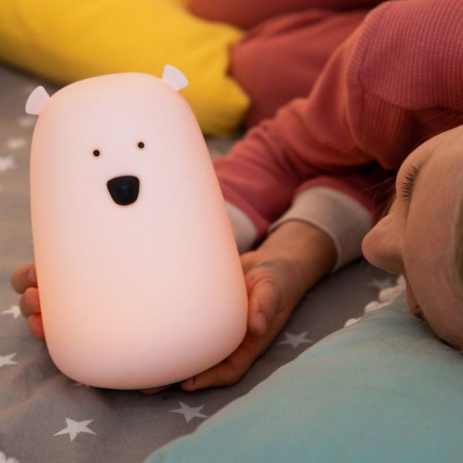 Lampka miś duży Rabbit & Friends - różowy z pilotem