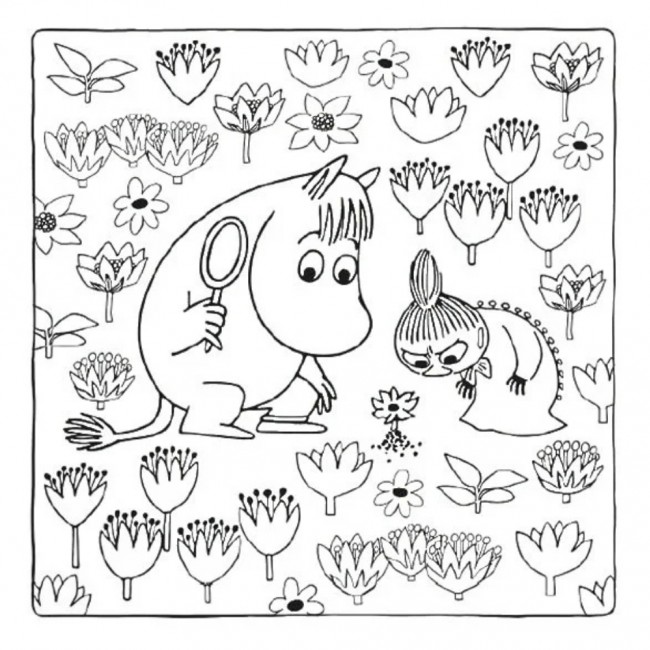 Kolorowanka Muminki. Miłe chwile. Urocza i relaksująca