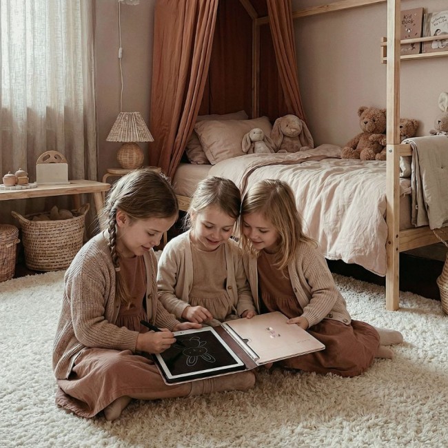 Tablet graficzny z kartami pracy do rysowania KidBook Kidinex - Rabbit