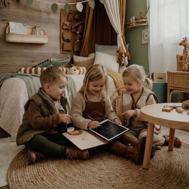 Tablet graficzny z kartami pracy do rysowania KidBook Kidinex - Safari