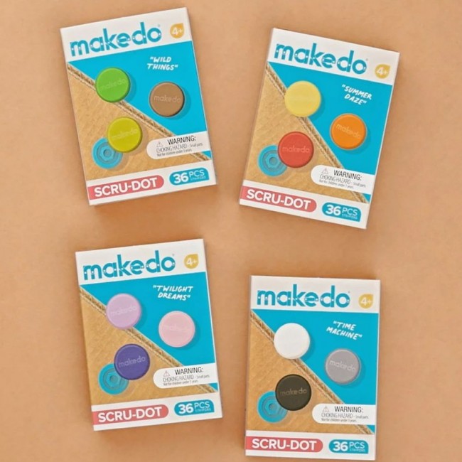 Ozdobne nakładki na śrubki Scru-Dot Makedo - Wild Things 36 el.