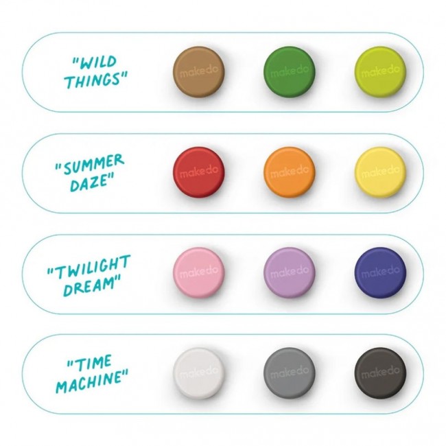 Ozdobne nakładki na śrubki Scru-Dot Makedo - Summer Daze 36 el.