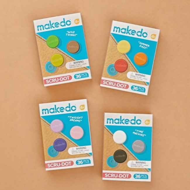 Ozdobne nakładki na śrubki Scru-Dot Makedo - Summer Daze 36 el.