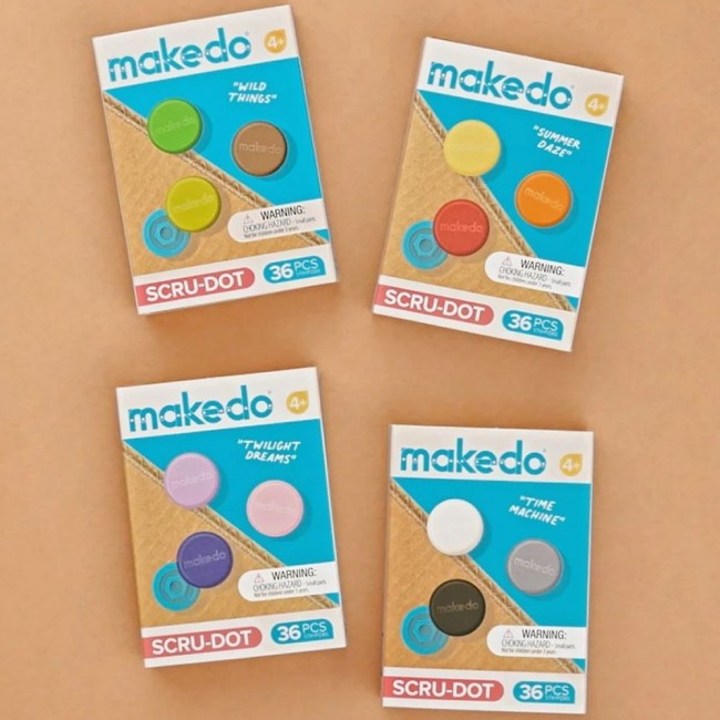 Ozdobne nakładki na śrubki Scru-Dot Makedo - Twilight Dreams 36 el.