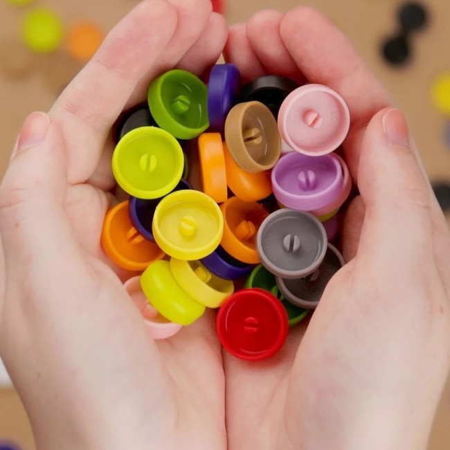 Ozdobne nakładki na śrubki Scru-Dot Makedo - Time Machine 36 el.