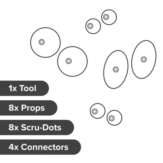 Zestaw kreatywnych kształtów Makedo Deco-Props - Googlies 21 el.