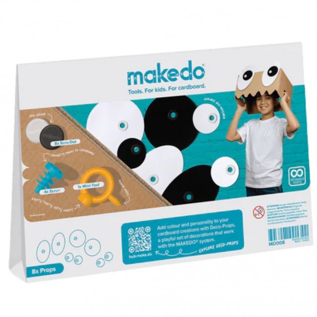 Zestaw kreatywnych kształtów Makedo Deco-Props - Googlies 21 el.