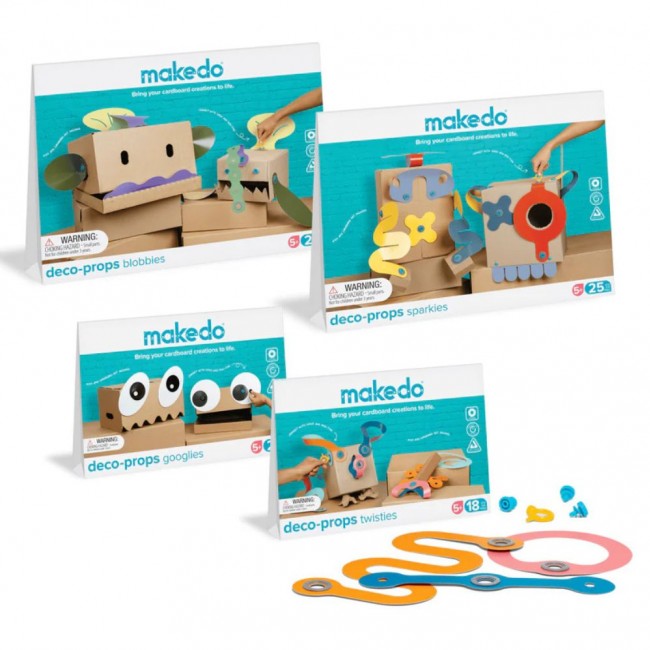 Zestaw kreatywnych kształtów Makedo Deco-Props - Googlies 21 el.