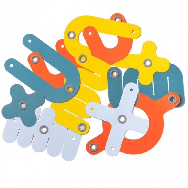 Zestaw kreatywnych kształtów Makedo Deco-Props - Sparkies 25 el.