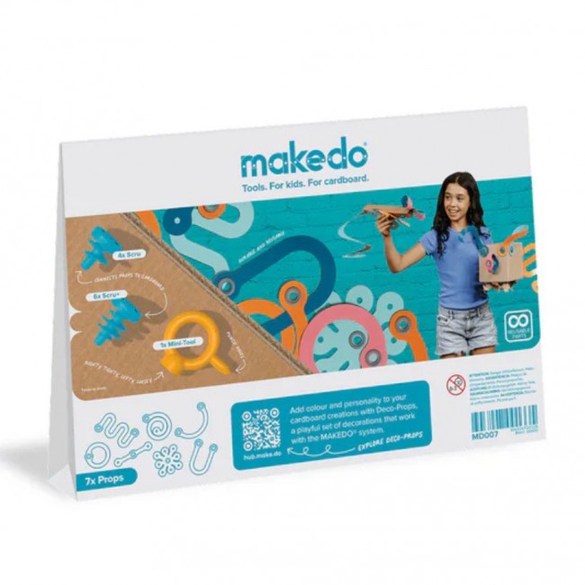 Zestaw kreatywnych kształtów Makedo Deco-Props - Twisties 18 el.