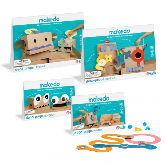 Zestaw kreatywnych kształtów Makedo Deco-Props - Twisties 18 el.