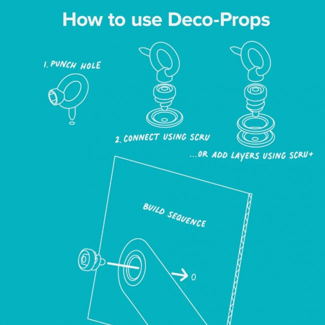 Zestaw kreatywnych kształtów Makedo Deco-Props - Twisties 18 el.