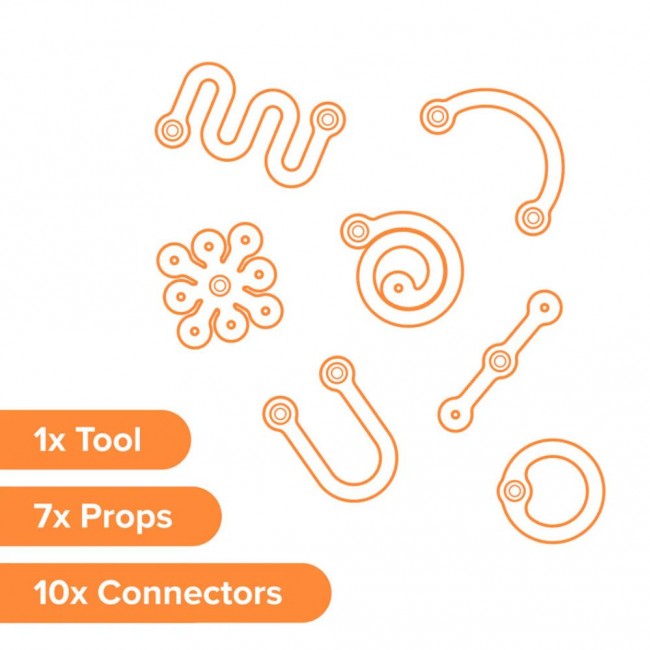 Zestaw kreatywnych kształtów Makedo Deco-Props - Twisties 18 el.