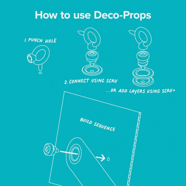 Zestaw kreatywnych kształtów Makedo Deco-Props - Blobbies 25 el.