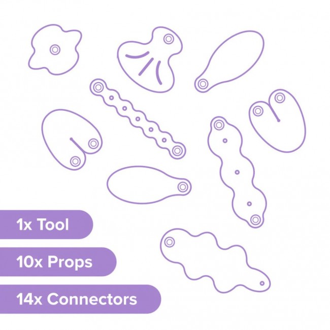 Zestaw kreatywnych kształtów Makedo Deco-Props - Blobbies 25 el.