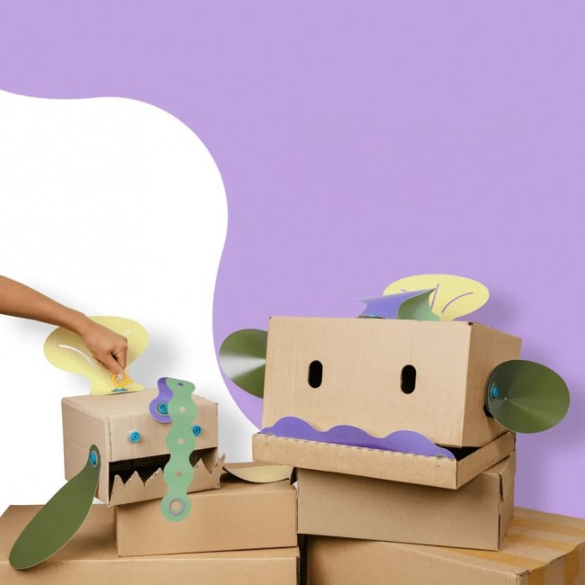 Zestaw kreatywnych kształtów Makedo Deco-Props - Blobbies 25 el.