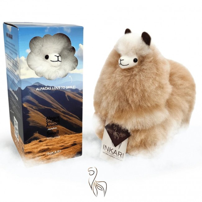 Puszysta maskotka Alpaka Inkari Naturals - Vanilla 23 cm