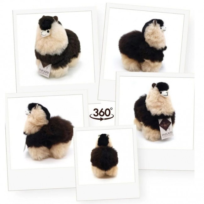 Puszysta maskotka Alpaka Inkari Naturals - Espresso 32 cm