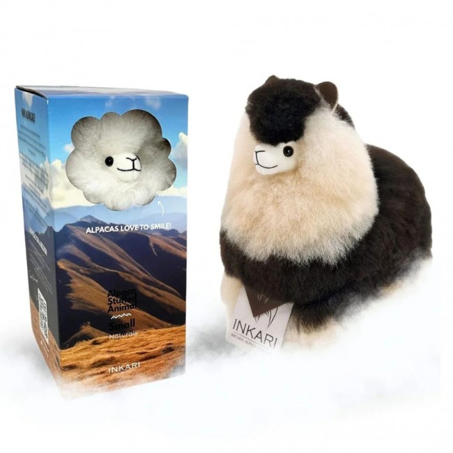 Puszysta maskotka Alpaka Inkari Naturals - Espresso 32 cm