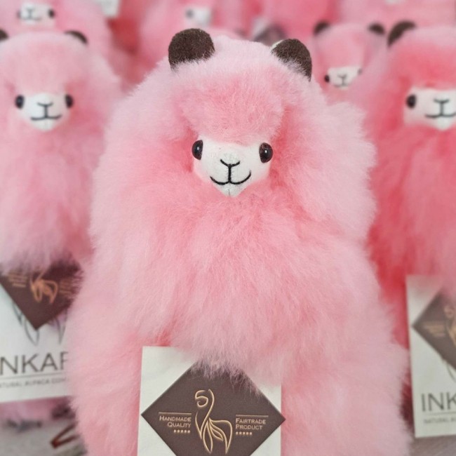 Puszysta maskotka Alpaka Inkari Rainbows - Cotton Candy 32 cm