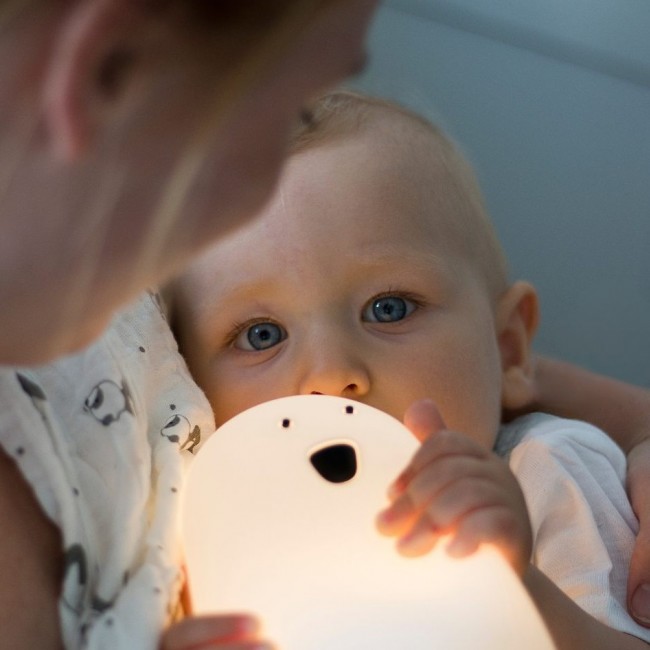 Lampka miś duży Rabbit & Friends - świecący w ciemności z pilotem