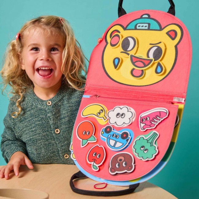 Miękka książeczka aktywizująca Montessori OMY - Kształty i kolory