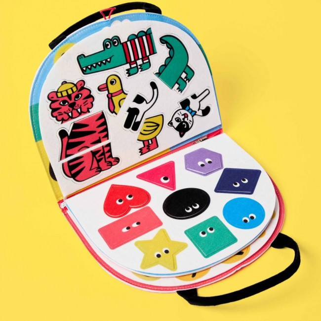 Miękka książeczka aktywizująca Montessori OMY - Kształty i kolory