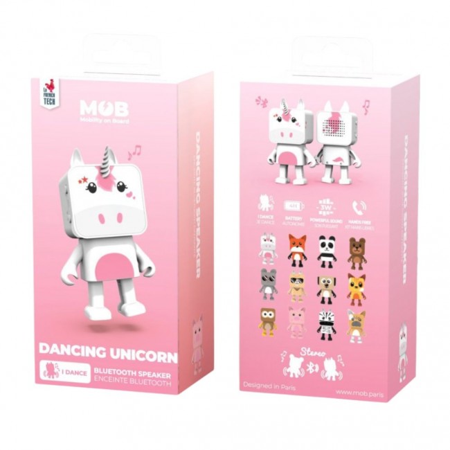 Przenośny tańczący głośnik MOB - Jednorożec