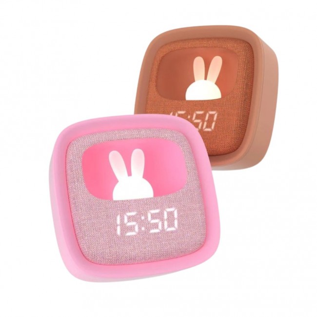 Budzik z lampką i funkcją drzemki Billy MOB - różowy
