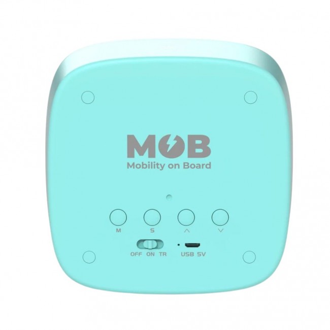 Budzik z lampką i funkcją drzemki Billy MOB - turkusowy