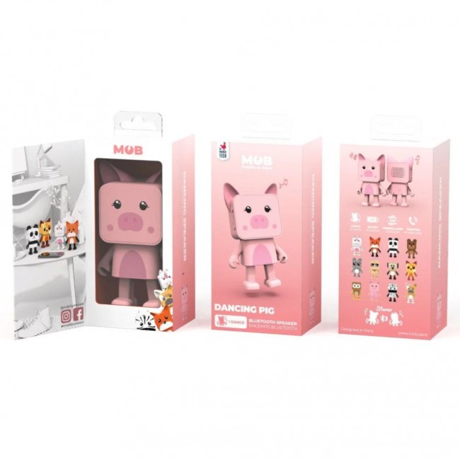 Przenośny tańczący głośnik MOB - Świnka