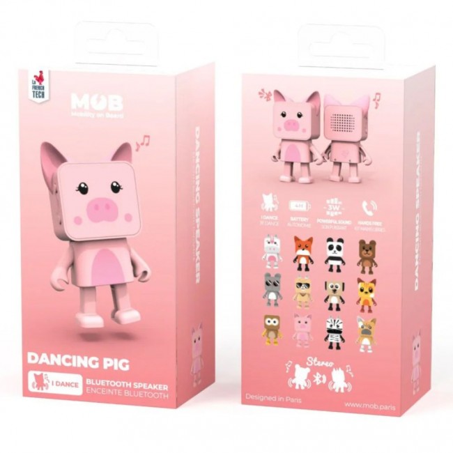 Przenośny tańczący głośnik MOB - Świnka
