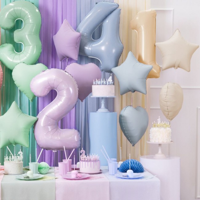 Balon foliowy Party Deco - Serce jasny beż 45 cm