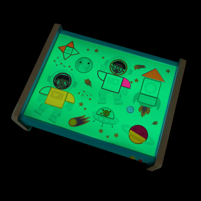 Edukacyjny podświetlany stolik do rysowania Look & Shine B. Toys - 71 el.